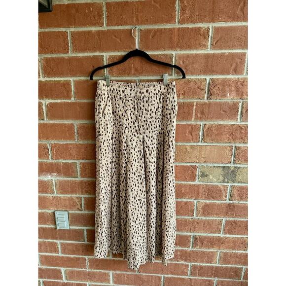 Anthropologie Maeve Leopard Print Isobel Wide Leg Crop Pant Small BOHO - Picture 9 of 9